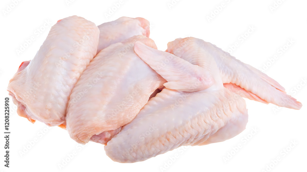 group of raw chicken wings isolated on white background PNG.AI GENERATED group of raw chicken wings isolated on white background PNG.AI GENERATED