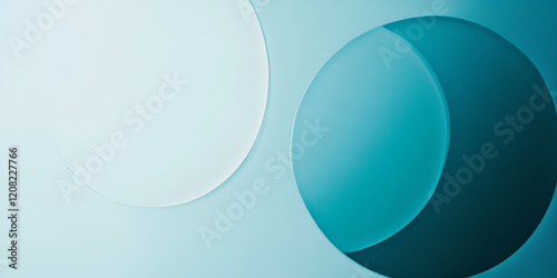 Teal and White Abstract Circles: An abstract image featuring overlapping circles in shades of teal and white, creating a modern and calming visual.