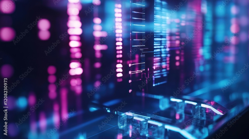 Abstract Digital Data Stream: Neon Hues and Futuristic Technology Abstract Digital Data Stream: Neon Hues and Futuristic Technology