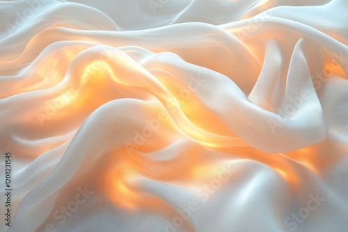 Topaz light streaming through silk fabric background photo