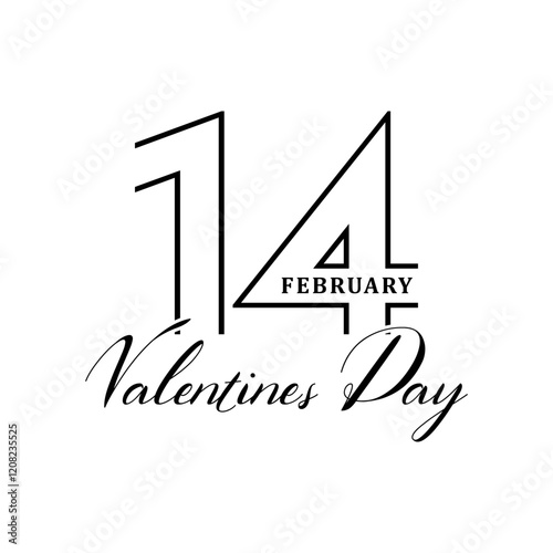 14 february happy valentine day design vector.