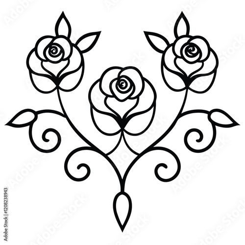 Ornate Vector Design for Decorative Use