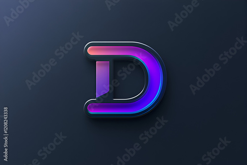 Neon D: A vibrant and futuristic letter 