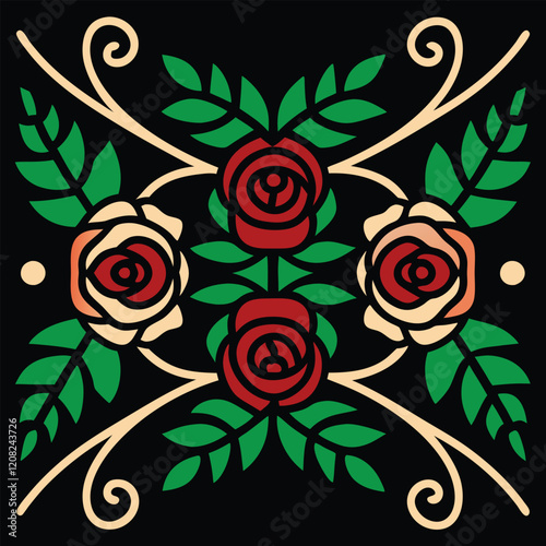 Ornate Vector Design for Decorative Use