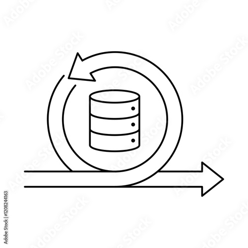 Data Flow – Database Icon Representing Efficient Data Management
