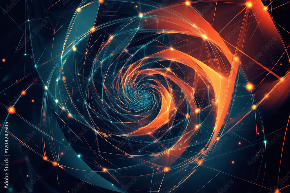 Obraz premium Global Network Map with Illuminated Digital Connections Highlighting International Communication, Cyber Technology, and Futuristic Data Visualization