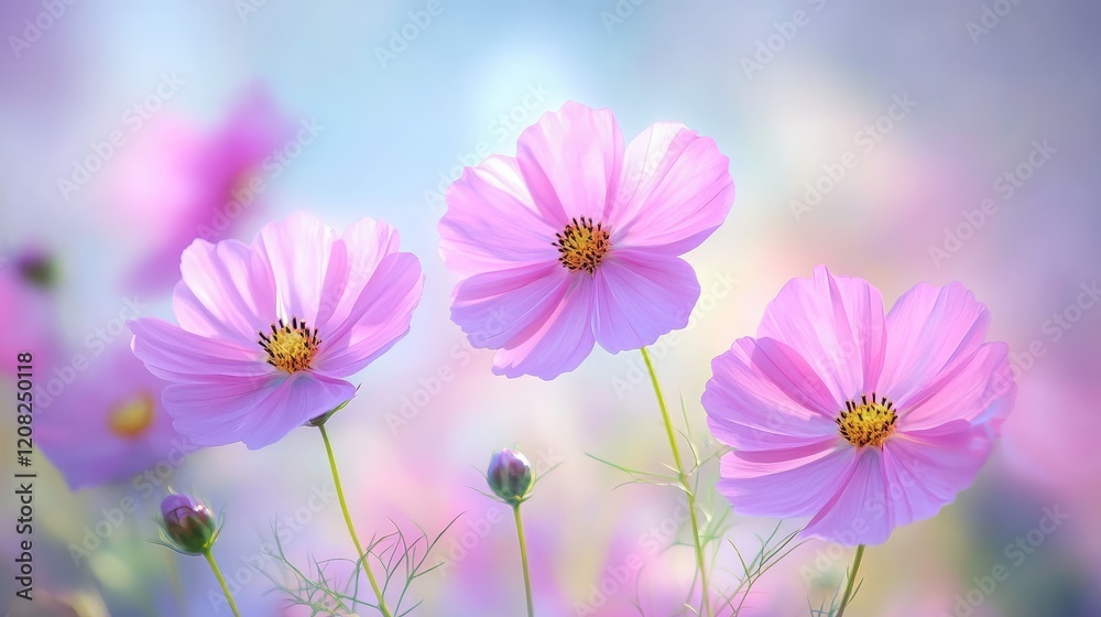 Delicate pink flowers in full bloom showcasing nature's beauty and vibrant colors in a serene outdoor setting. Delicate pink flowers in full bloom showcasing nature's beauty and vibrant colors in a serene outdoor setting.