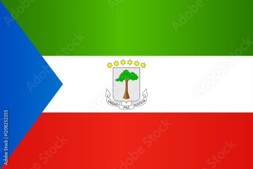 Illustration of the National Flag of the Republic of Equatorial Guinea. Vector element