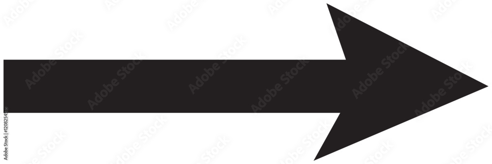Long arrow vector icon. Red horizontal arch arrow. Red right pointer, direction, position symbol arrow icon isolated on white background. 11:11 Long arrow vector icon. Red horizontal arch arrow. Red right pointer, direction, position symbol arrow icon isolated on white background. 11:11