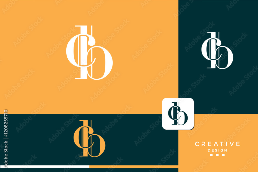 CB, BC, C, B, Abstract Letters Logo Monogram CB, BC, C, B, Abstract Letters Logo Monogram
