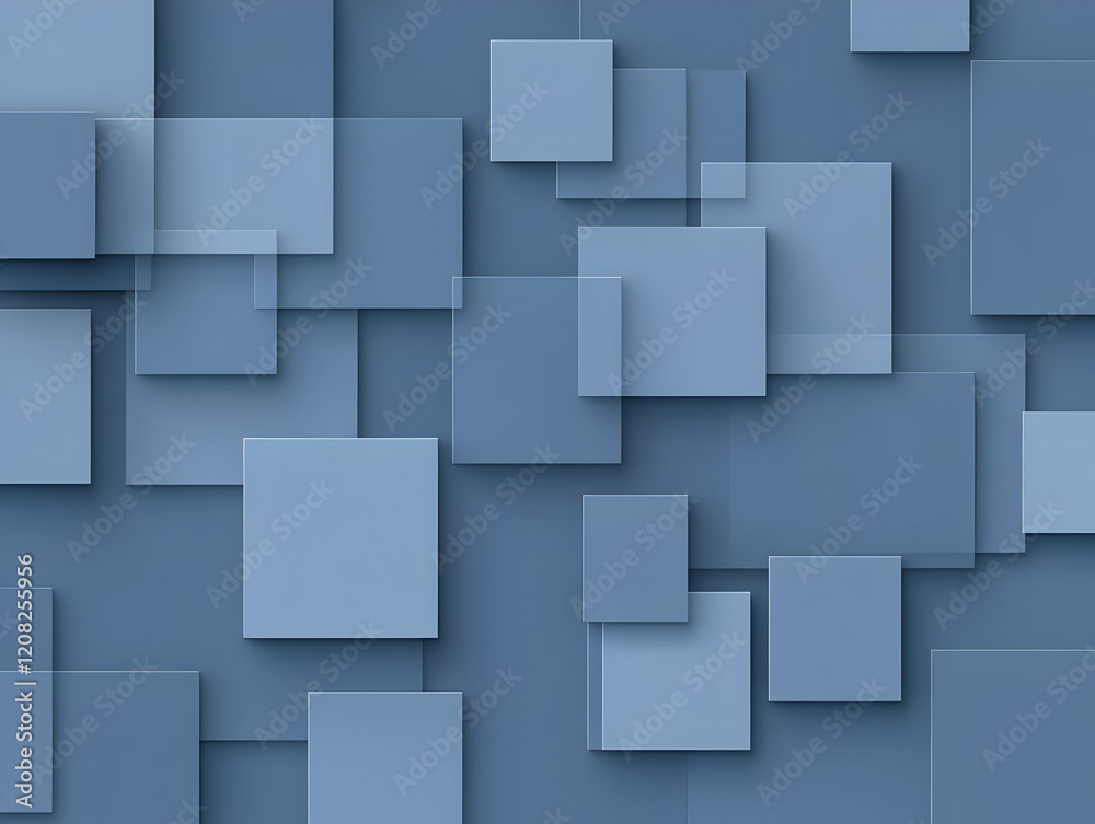 Abstract 3D Blue Square Background Abstract 3D Blue Square Background