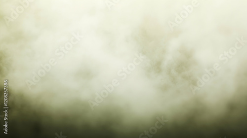 Fog spreading delicately across a solid pale olive background, with soft lighting ensuring a smooth texture photo