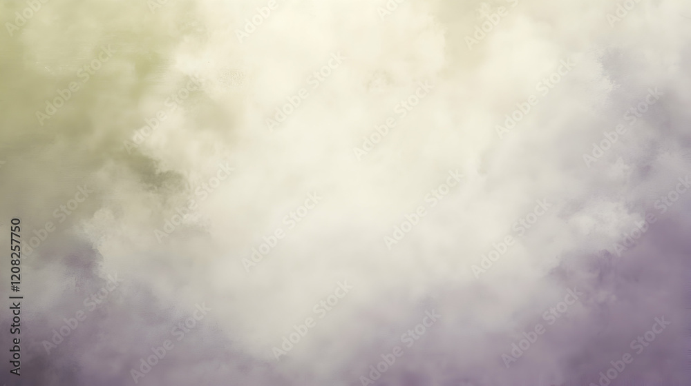 Fog spreading gently over a muted lavender and olive background, with diffused lighting for natural flow Fog spreading gently over a muted lavender and olive background, with diffused lighting for natural flow