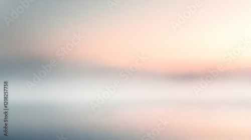 Fog spreading gently into a muted rose and light gray gradient backdrop, illuminated for smooth clarity