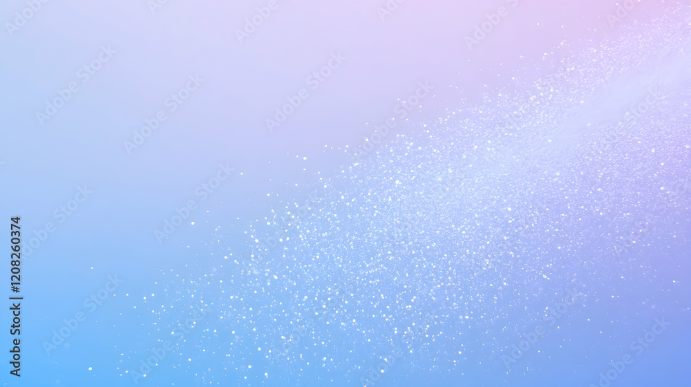 Mist particles scattered gently against a solid pastel blue and lavender backdrop, captured with precise lighting Mist particles scattered gently against a solid pastel blue and lavender backdrop, captured with precise lighting