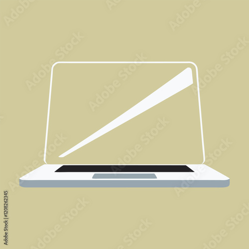 Modern Laptop Silhouettes Against a Neutral Background