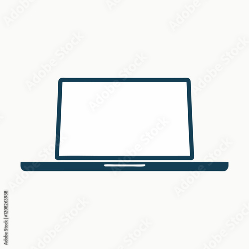 Simple outline of a modern laptop