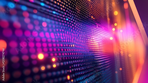 Wallpaper Mural Vibrant digital display with pink and purple colors in modern abstract art : Generative AI Torontodigital.ca