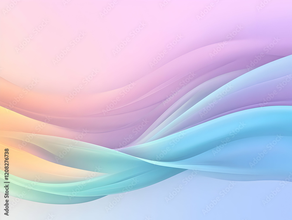Obraz premium Abstract Pastel Wave Background Illustration