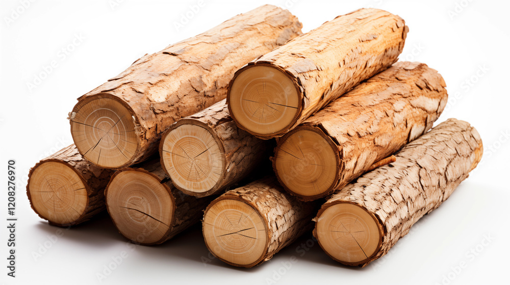 Large pile of neatly arranged wooden logs, highlighting their organic beauty for outdoor or woodworking visuals, studio view, isolated on transparent background. Large pile of neatly arranged wooden logs, highlighting their organic beauty for outdoor or woodworking visuals, studio view, isolated on transparent background.