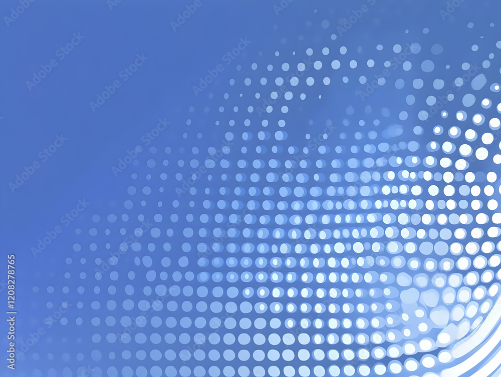Naklejka premium Abstract Blue Dotted Background Illustration