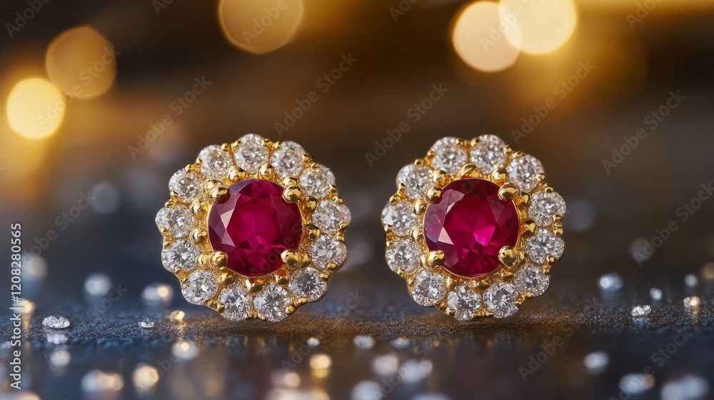 flower-shaped diamond earring generative ai flower-shaped diamond earring generative ai
