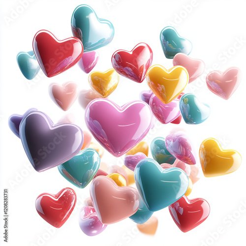 3d hearts