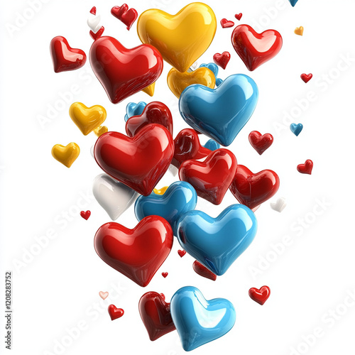 3d hearts