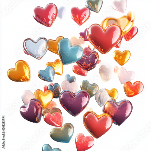 3d hearts