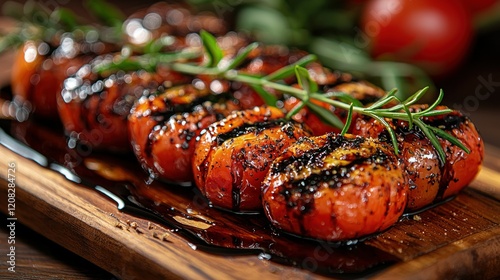 Grilled Tomatoes with Balsamic Glaze and Rosemary photo