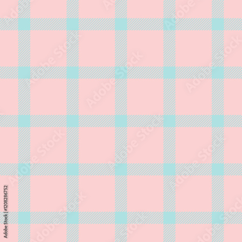 Sweet pastel pink and light teal plaid pattern.  Perfect for backgrounds, textiles, and feminine designs.  Clean, simple, and versatile graphic. Ideal for websites, social media, or print projects.