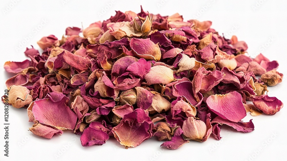 Fresh Rose Petals Isolated on White Background Displaying Natural Beauty Fresh Rose Petals Isolated on White Background Displaying Natural Beauty