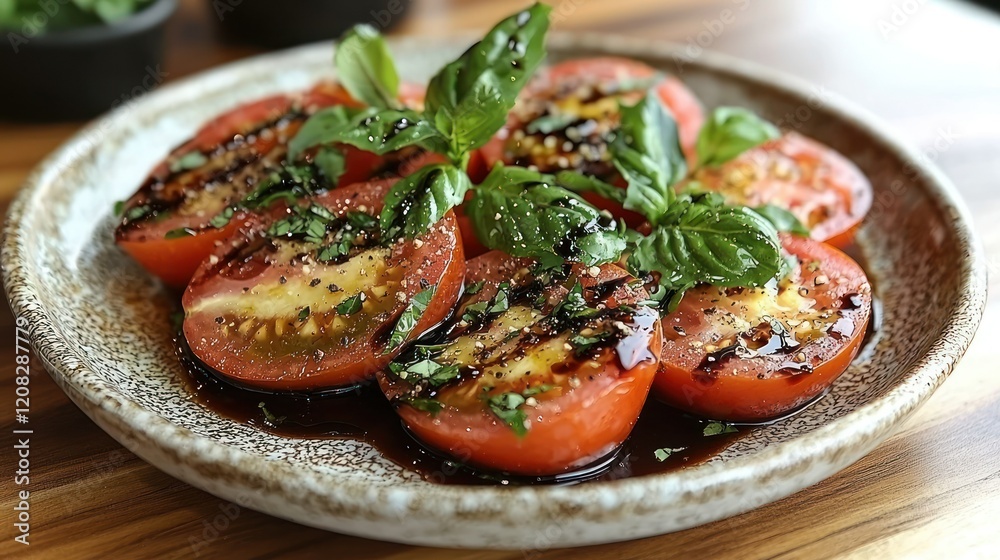 Delectable Balsamic Glazed Tomato Salad Delectable Balsamic Glazed Tomato Salad