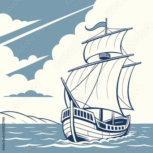 ship in the sea