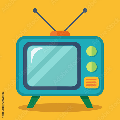 retro tv set with space