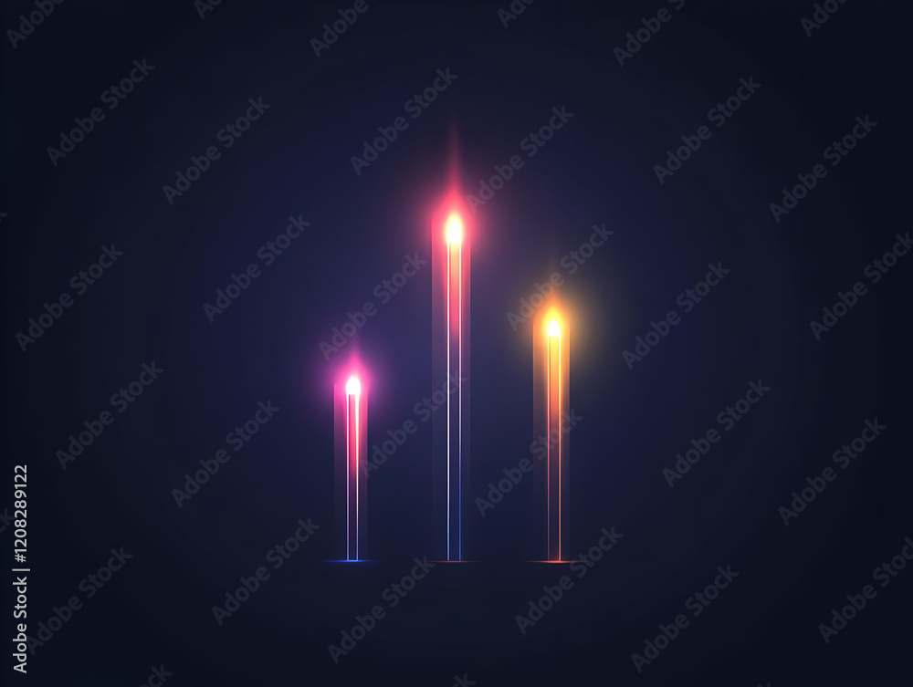 Abstract Glowing Pillars Background Abstract Glowing Pillars Background