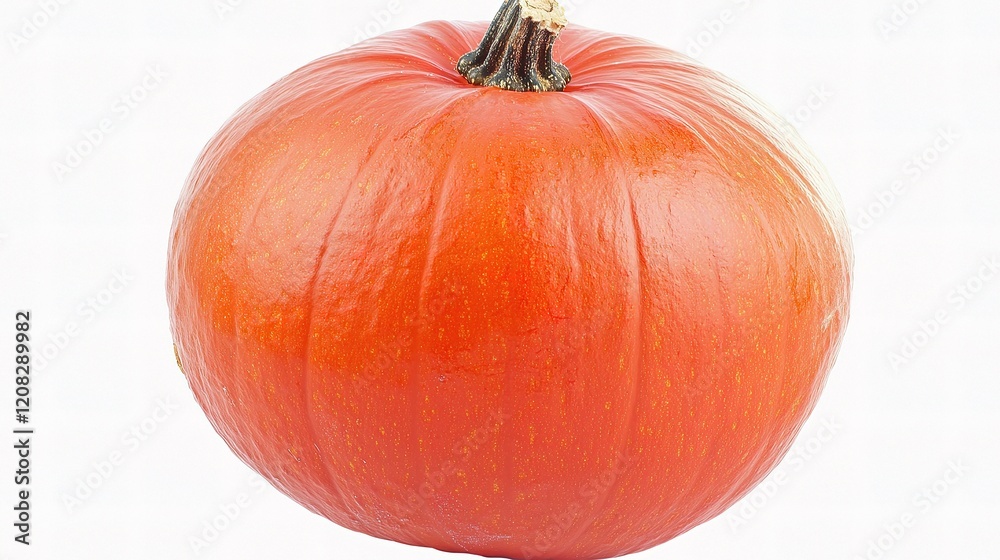 Obraz premium Isolated Spooky Pumpkin on a White Background for Halloween Decor