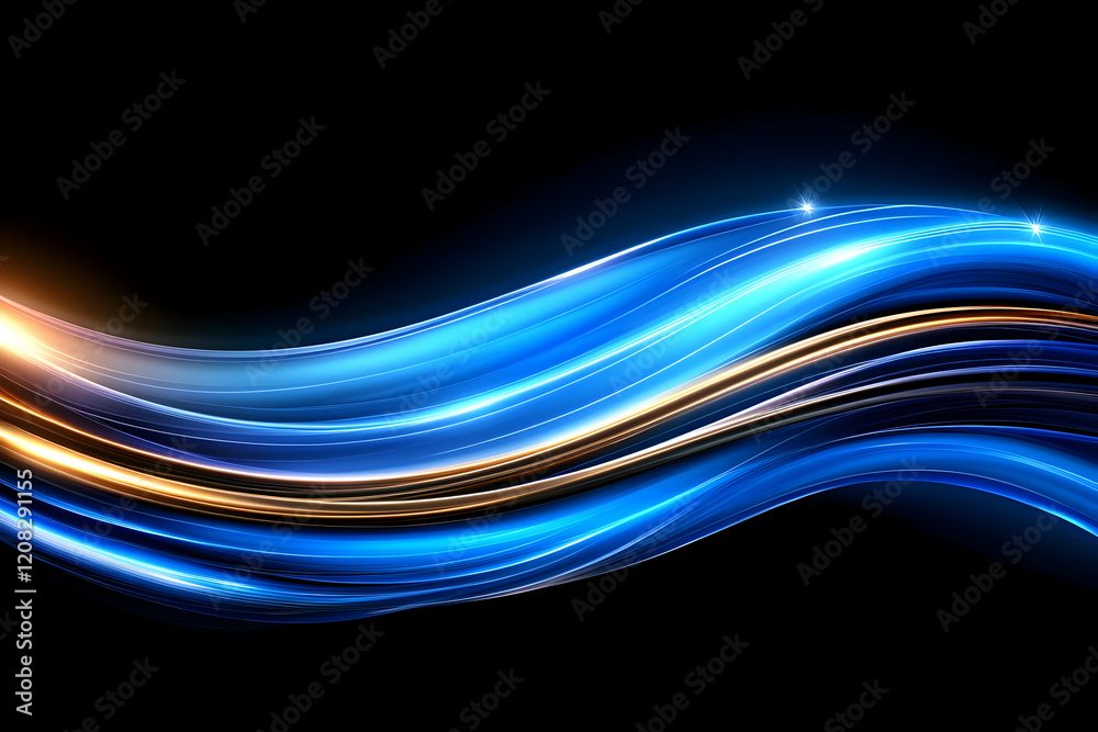 Abstract Blue Wave Background Illustration Abstract Blue Wave Background Illustration