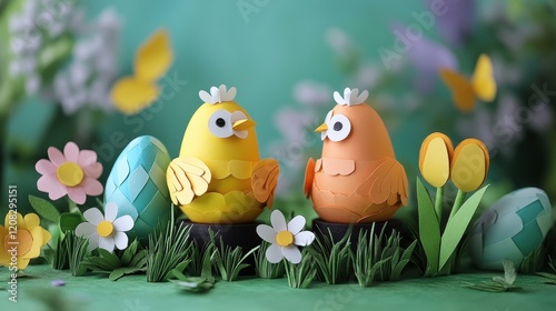 Creative easter paper craft ideas for kids – diy chick and egg decorations