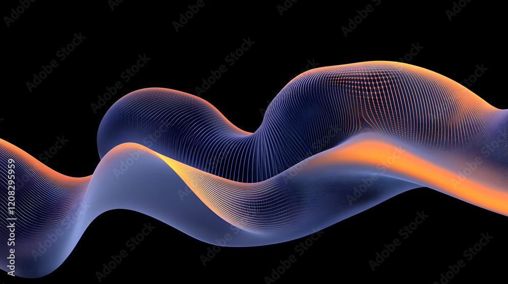 Obraz premium Abstract 3D Wave Background