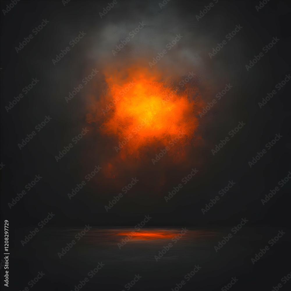 Fiery Sunset Abstract Background Illustration Fiery Sunset Abstract Background Illustration