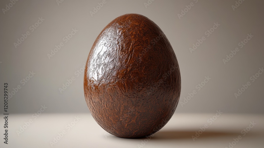 Chocolate easter egg with rich ganache filling for a delightful holiday treat Chocolate easter egg with rich ganache filling for a delightful holiday treat