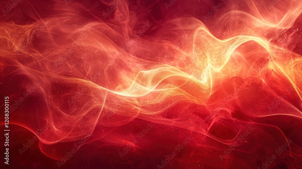 Obraz premium Fiery abstract energy wave background
