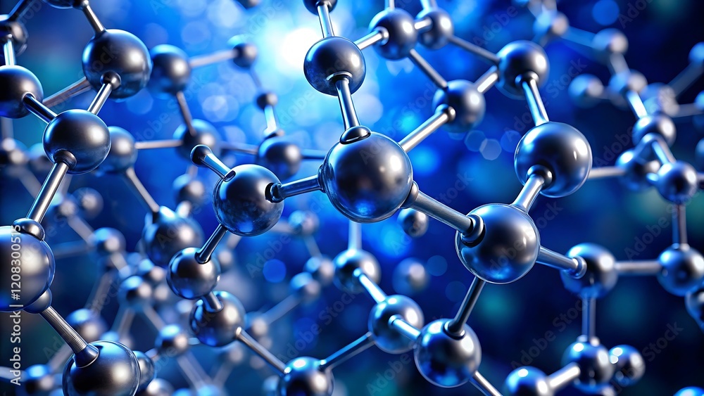 Hyper-Realistic Molecular Bonds with Transparent Spheres and Glowing Connections on a Light Blue Gradient Background Hyper-Realistic Molecular Bonds with Transparent Spheres and Glowing Connections on a Light Blue Gradient Background