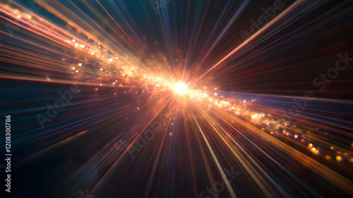 Background of retro film overly, image with scratch, dust and light leaks. Lens flare holographic effect background.