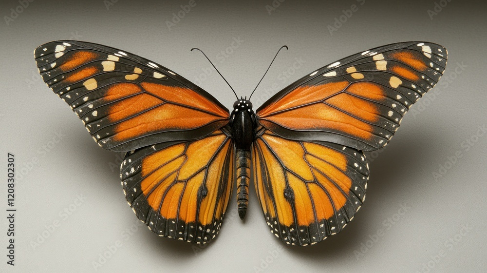 Fototapeta premium The Majestic Monarch Butterfly: A Close-Up View