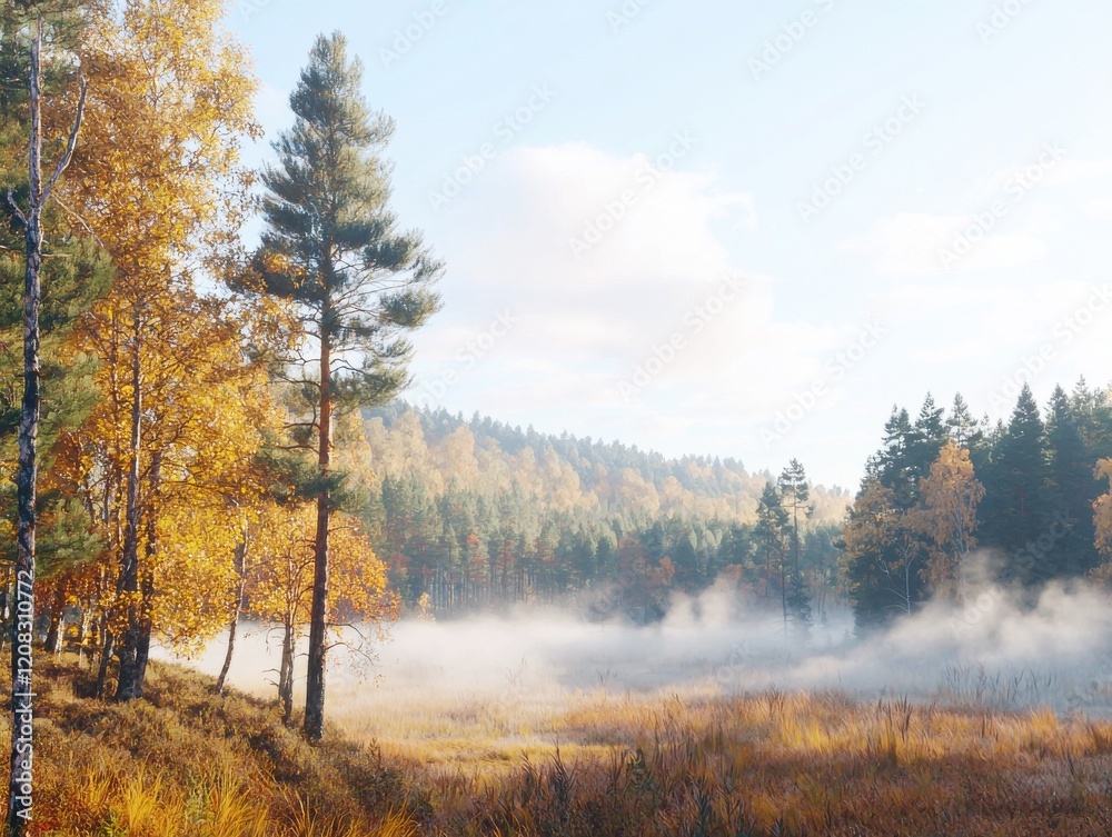 Autumn leaves fall misty forests in nature documentary tranquil landscape scenic viewpoint seasonal change Autumn leaves fall misty forests in nature documentary tranquil landscape scenic viewpoint seasonal change