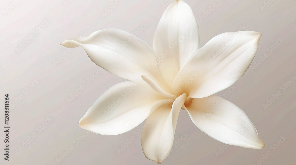 Fototapeta premium Isolated Vanilla Flower on Transparent Background for Design Use