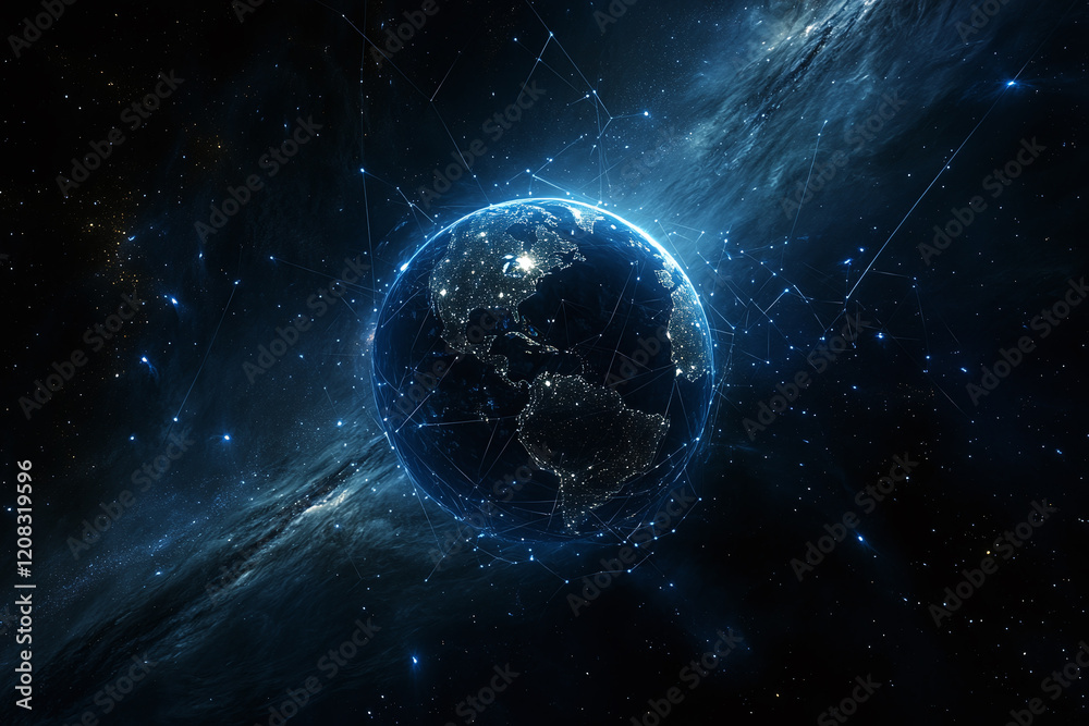 Fototapeta premium Futuristic Technology Sphere with Glowing Circuitry and AI Concept in Hands Depicting Digital Innovation and Advanced Cyber Design