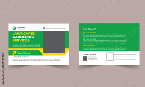 landscaping lawn care postcard, best lawn care Service postcard template,cleaning lawn mowing garden and landscaping mow grass cutting postcard or eddm, every door direct mail design template